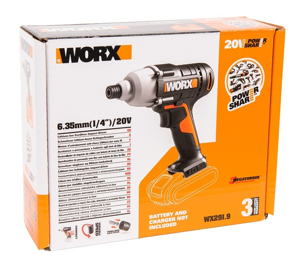 Шуруповерт импульсный ударный аккумуляторный WORX WX291