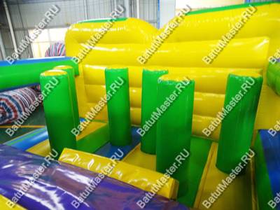 Надувной батут "Длинная полоса препятствий" 10*4*3 м