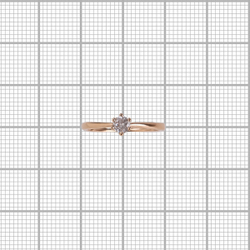 "Шолемо" кольцо в золотом покрытии из коллекции "Капель" от Jenavi