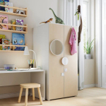 Шкаф детский - IKEA PLATSA/SMÅSTAD/SMASTAD, 60x57x123 см, белый/светло-коричневый, ИКЕА