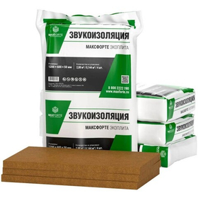Звукоизоляционные плиты Maxforte (Максфорте) Экоплита 1000х600х50 мм 4 шт. (2,4 м2)