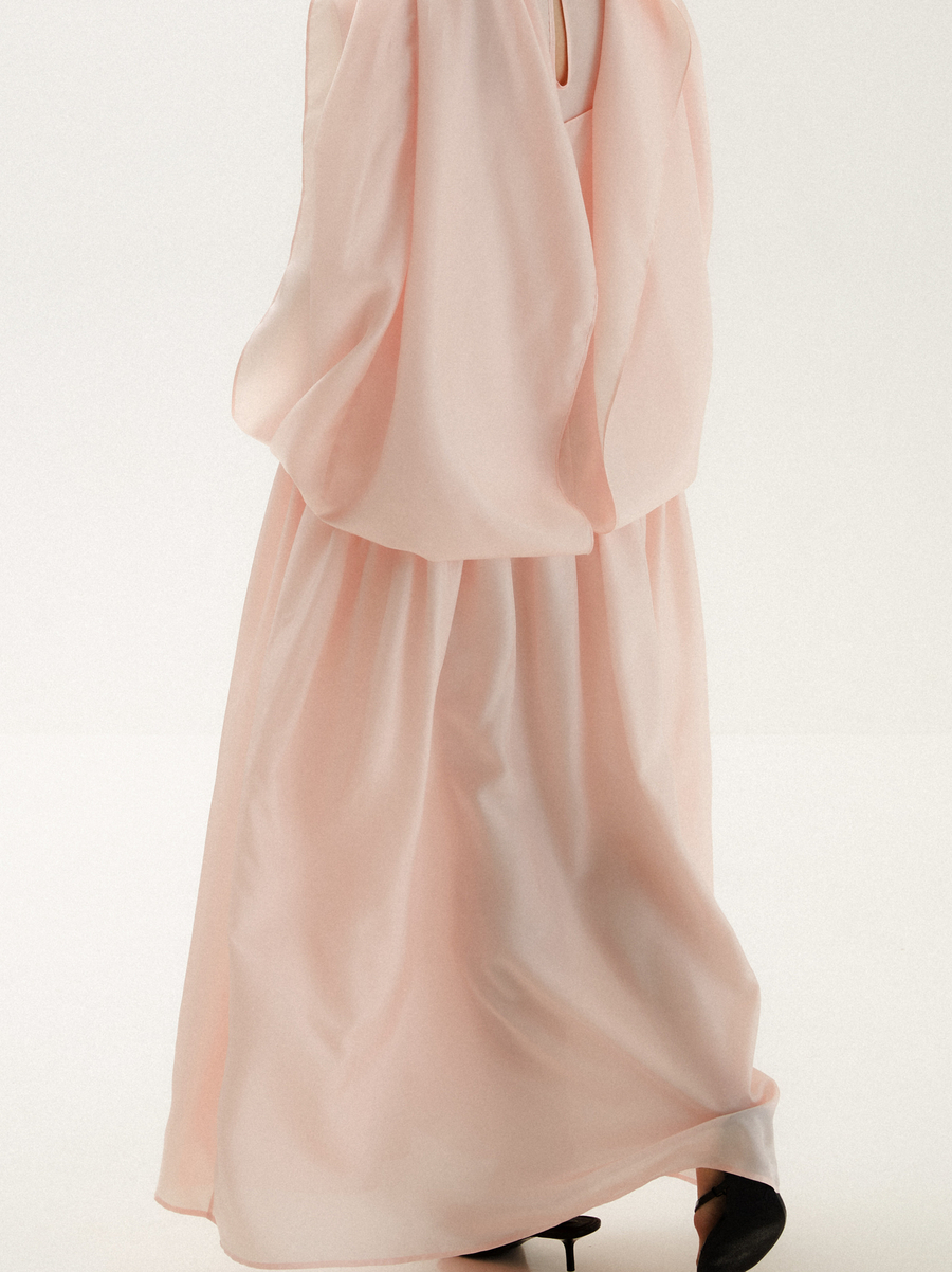 Платье с верхним топом-кейпом