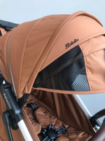 Коляска прогулочная Babalo 2024 Амбровый текстиль на белой раме