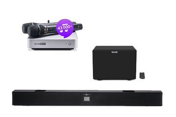 Комплект караоке Evolution Evobox Plus [Silver] + саундбар EvoSound + годовая подписка на обновления