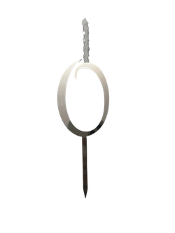 Элегантный топпер-свеча «Цифра 0-9» (серебро)