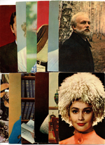 №112 Открытки Артисты и актёры СССР 1970–1980-е г. 25 штук. Цветные, чистые, без повторов