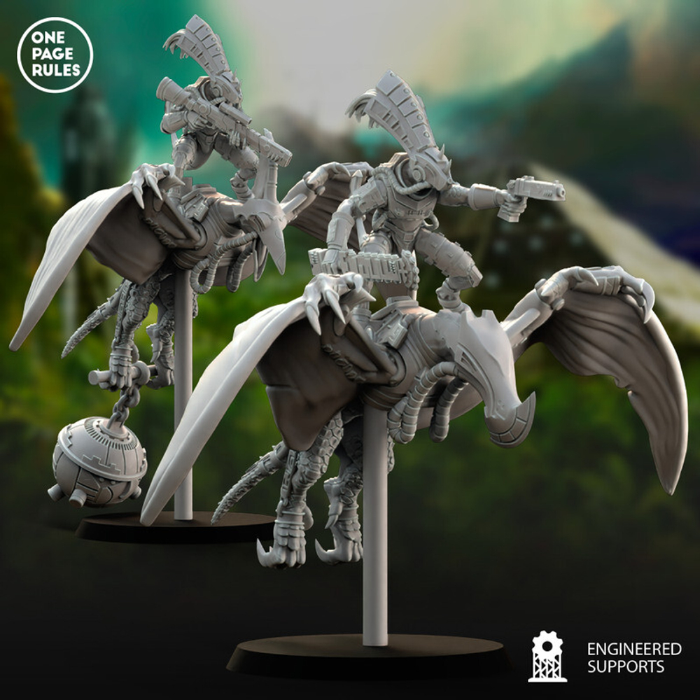 Grand Alliance Order Seraphon Terradon Riders 1 шт. миниатюра для dnd, днд, pathfinder, фентези, Настольная игра, НРИ, Варгейм, РПГ