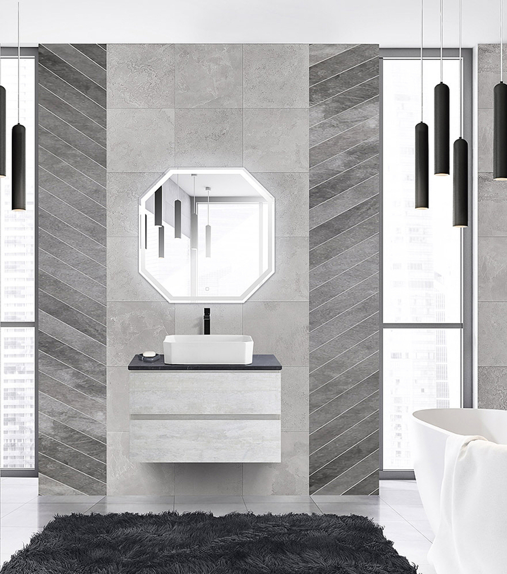 Тумба под раковину Cezares Molveno 46 80 MOLVENO 46-80-2C-SO-LB подвесная Legno Bianco