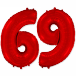 Шар фольгированный Цифра 6 101 см (Красный)