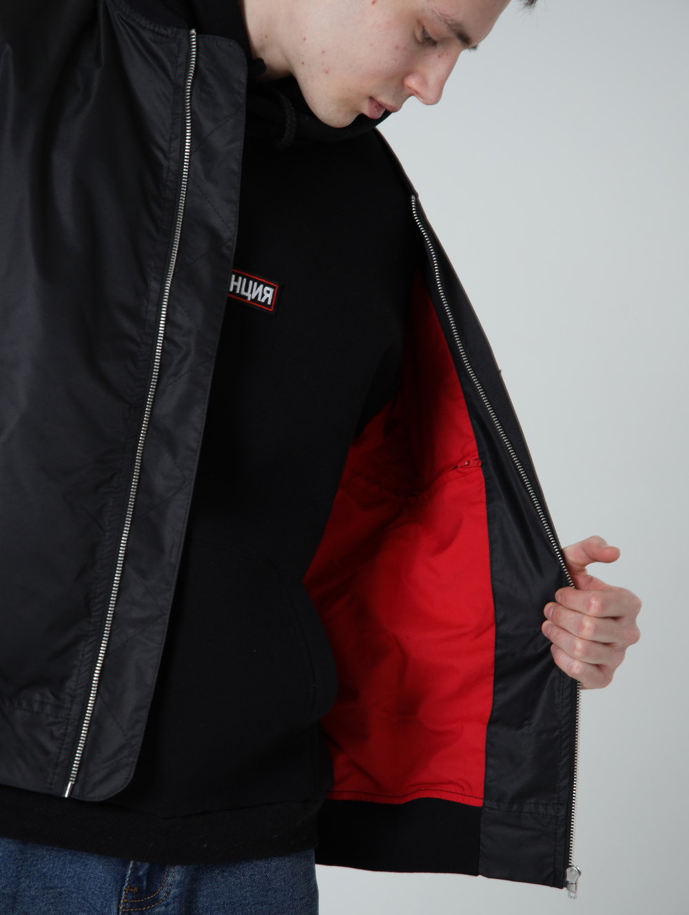 Купить бомбер мужской провинция черный