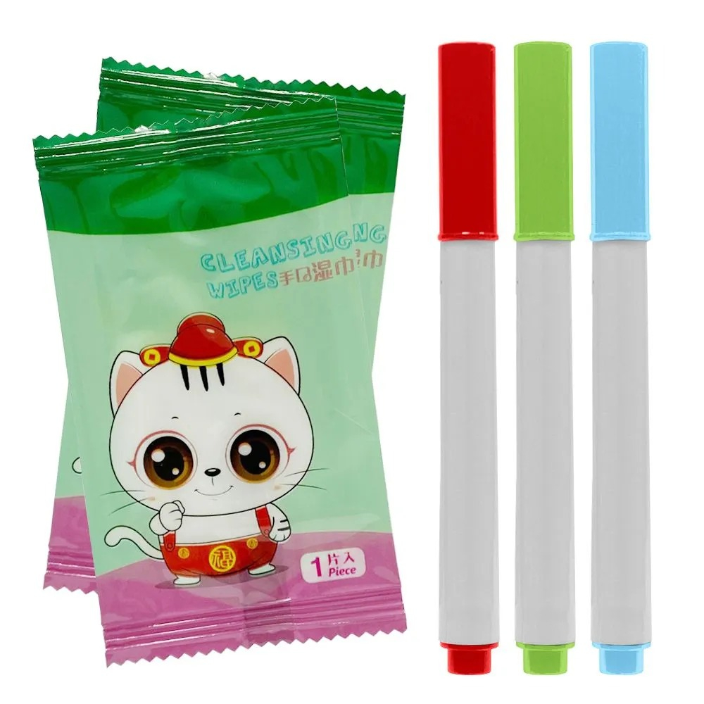 Папка для рисования со стирающимися фломастерами А4, 6 поверхностей на молнии, 3 маркера и 2 салфетки в комплекте, для мальчика, с динозавриками