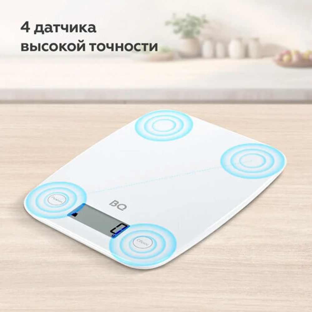 Весы кухонные BQ (БИ-КЬЮ) KS1006, электронный дисплей, максимальный вес 5 кг, тарокомпенсация, пластик, 86191523