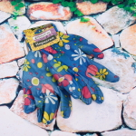 Перчатки нейлоновые «Фантазия-Одуванчики» с резиновым покрытием полуоблитые 8 р-р ДоброСад