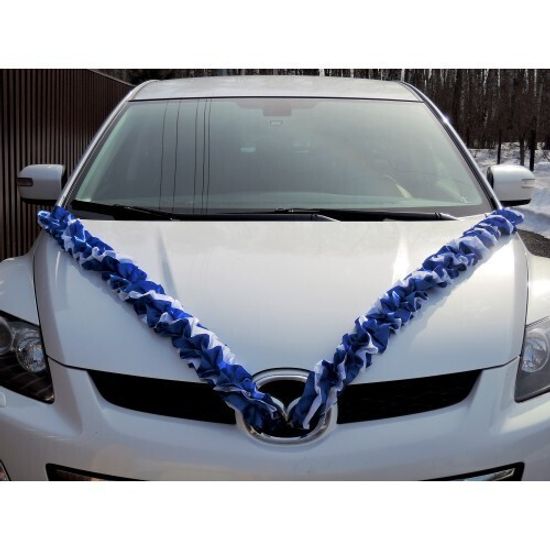 Лента на капот галочка атлас цвет: персик (ширина 19см) №548.224