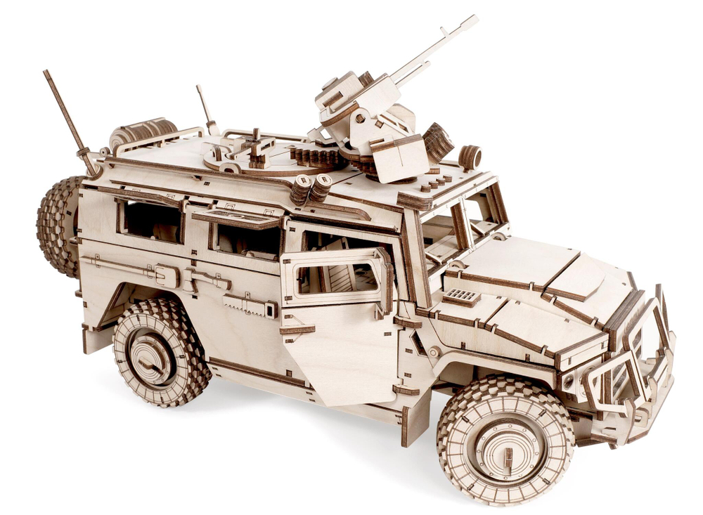 Деревянный конструктор, сборная модель Lemmo Бронеавтомобиль Лигер