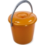 Ведро Соло 7л с крышкой оранжевое С632КОРЖ (комплект 14 шт)