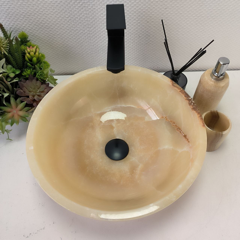 Раковина из оникса Bowl Yellow TinLip BO-62966 40*40*15 140