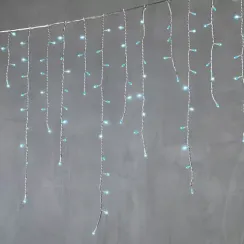 Светодиодная бахрома 5*0,9 м., 348 небесно-голубых LED ламп, силиконовый прозрачный провод, Beauty Led (ECC348-10-2SB)