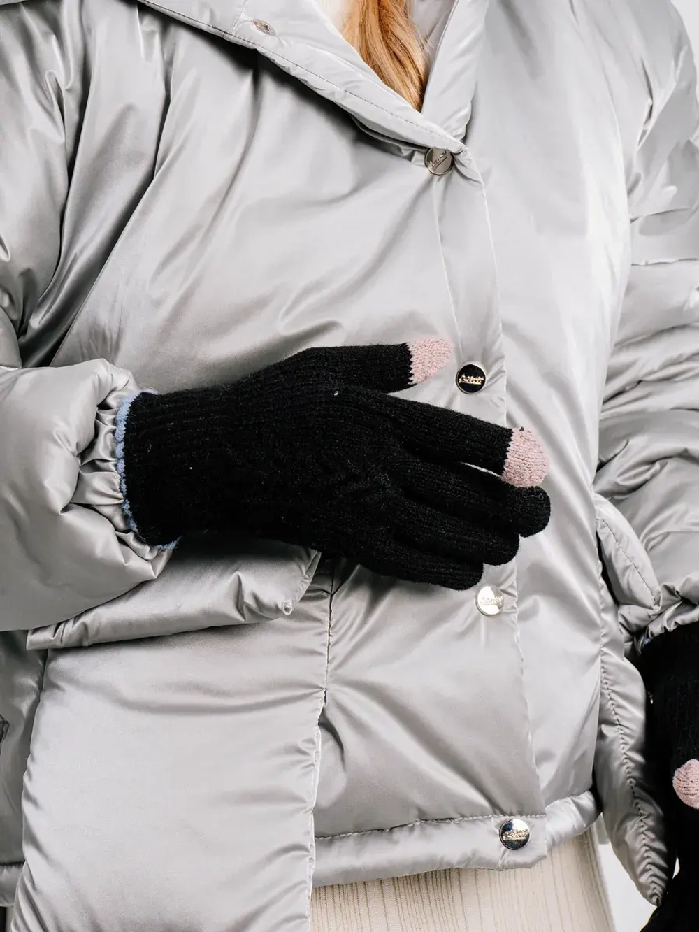 Перчатки теплые вязаные