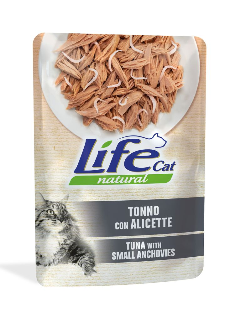 Lifecat tuna with whitebait пауч для кошек тунец с анчоусом в желе 70 г