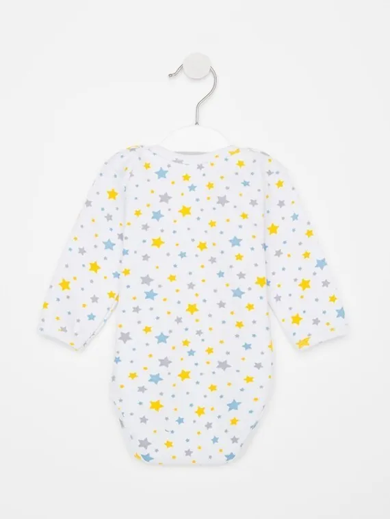 Боди детский, цвет белый/синий, рост 62 см