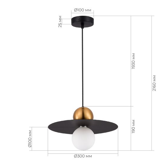 SLE1257-433-01 Светильник подвесной Черный/Черный, Бронзовый G9 1*5W 4000K RIZZ