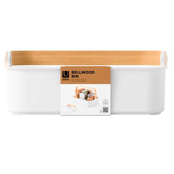 Органайзер bellwood, 35х13 см, белый/натуральное дерево