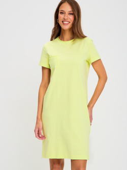 Домашнее платье из трикотажа с карманом