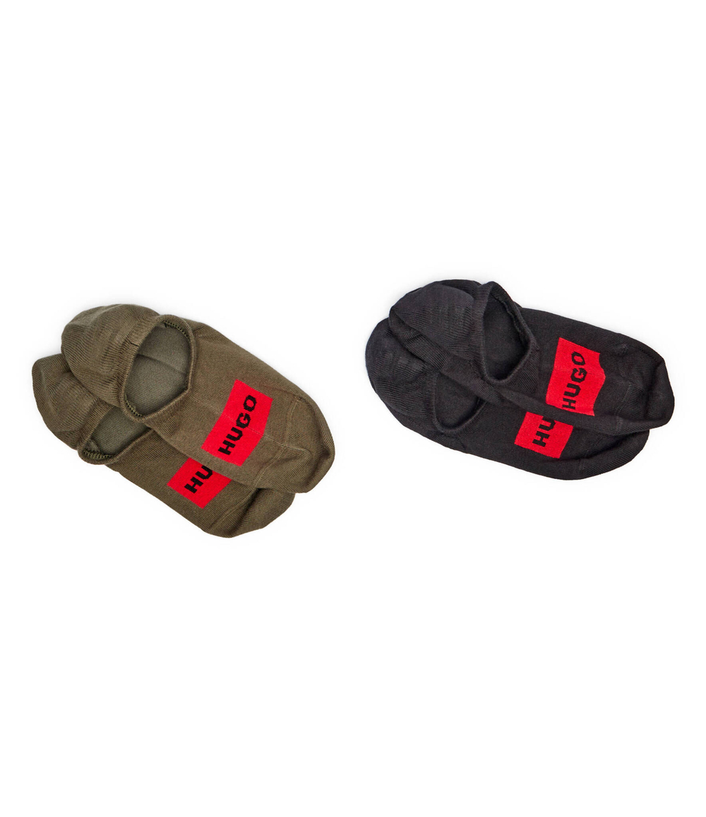 носки/stopki 2-pack 2p lowcut label col Hugo Bodywear - графитовый(50468117)