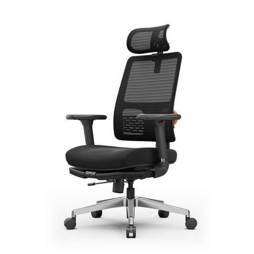 Эргономичное компьютерное кресло FoxGear NETZ модель M, черный (FG-NETZ-M-BK)