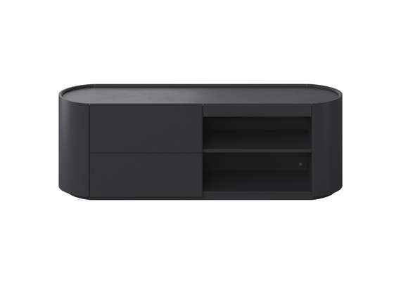 Тумба Lagom под ТВ 2 ящика 2 полки ширина 140 см (черный)