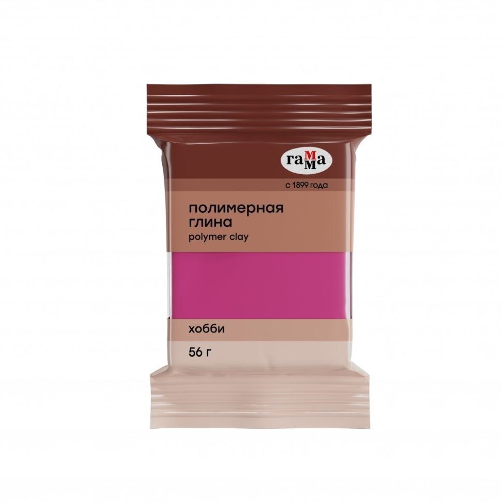 Полимерная глина Гамма, 56 гр., фуксия, "Хобби" Полимерная глина Гамма, 56 гр., фуксия, "Хобби"