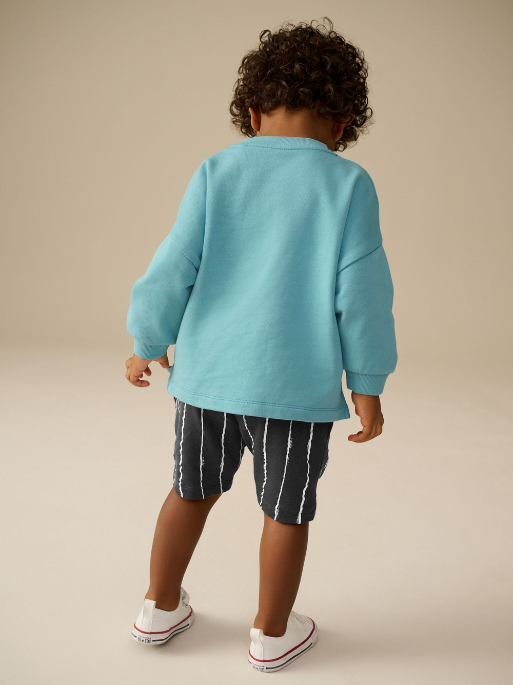 Толстовка и шорты в комплекте для мальчика Next E60-717, Голубой, Черный