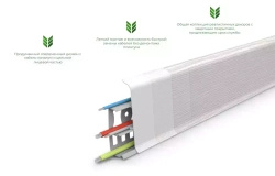 Плинтус напольный ПВХ "Деконика" 212 Дуб светлый 2200х70х21 мм