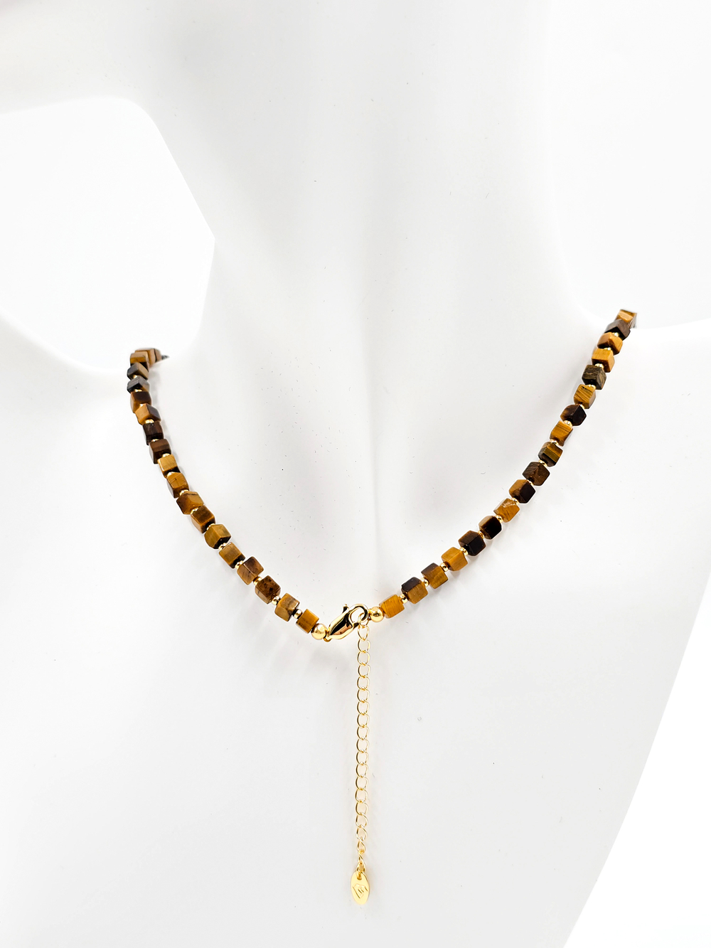 Чокер на шею из камня тигровый глаз