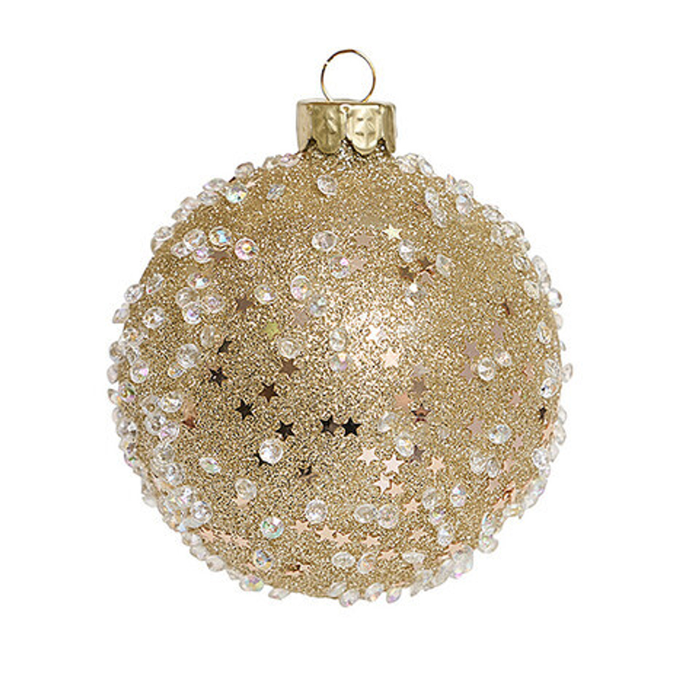 Шар "Льдинки и звездочки" 8см YQL1555