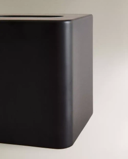 ZARA HOME КВАДРАТНАЯ КОРОБКА ДЛЯ САЛФЕТОК ИЗ ПОЛИМЕРНОЙ СМОЛЫ, ЧЕРНЫЙ