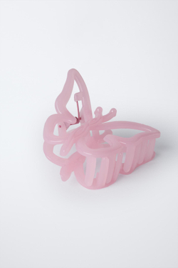 ZARA ЗАКОЛКА ДЛЯ ВОЛОС «БАБОЧКА», РОЗОВЫЙ/БЕЛЫЙ