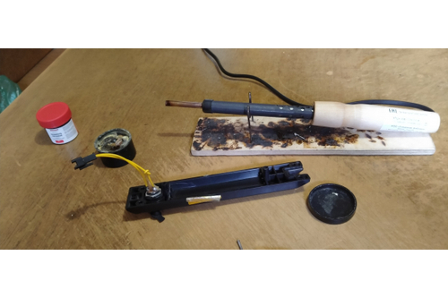 Электропаяльник Россия с деревянной рукояткой 25 Вт 55407-25