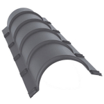 Конек полукруглый малый Grand Line Pe Ral 7004 резка