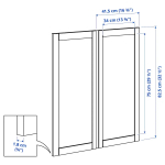 Дверь -  IVAR IKEA/ ИВАР ИКЕА, 83х42 см, бежевый/черный