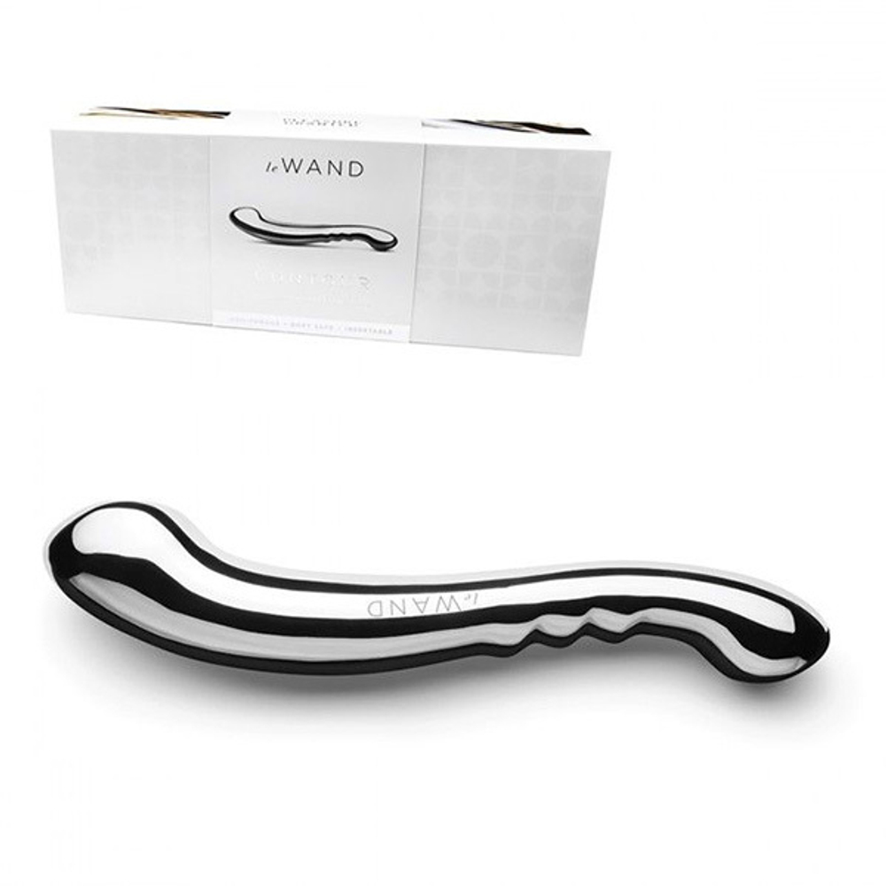 Серебристый утяжеленный фаллоимитатор 28,6см Le Wand Contour LW-026