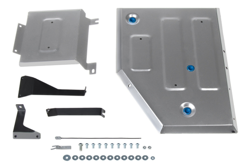 Защита топливного бака Rival для Jac S7 (V - 1.5) 2020-н.в., алюминий 3 мм, с крепежом, штампованная, 2 части, 333.9204.1