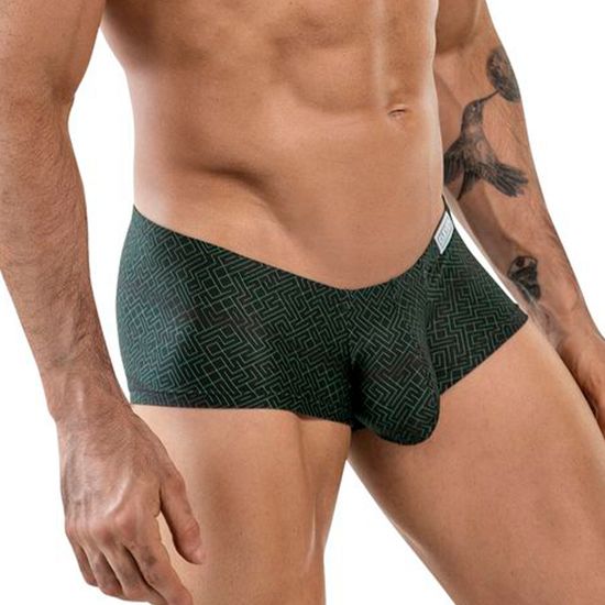 Мужские трусы хипсы черные с принтом Clever Moda LABERIN LATIN BOXER 185211