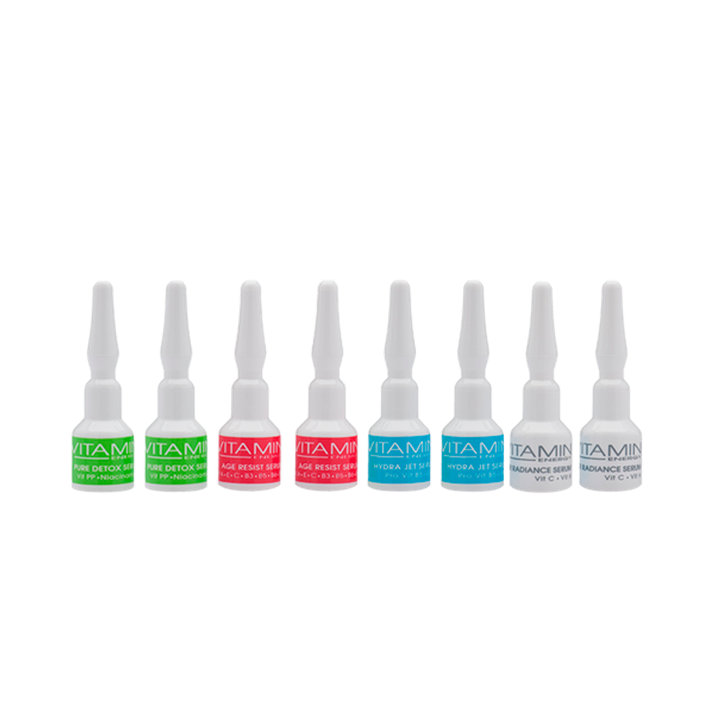 Ericson Laboratoire Набор витаминизированных концентрированных сывороток «Энергия Витаминов» Intensive Serums Cocktail  8 шт. x 1,5мл (сыворотка детокс 1,5мл, увлажняющая 1,5мл, регенерирующая 1,5мл, осветляющая 1,5мл)