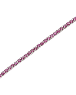 браслет-теннисный, мелкие розовые камни