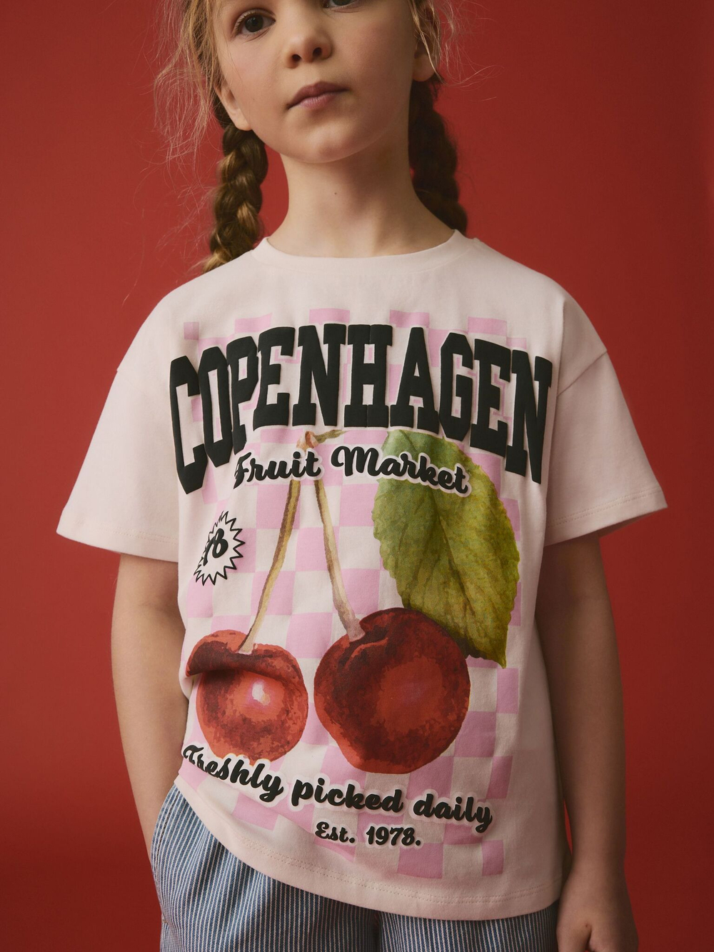 Футболка и брюки в комплекте для девочки Next AG8-884, Бежевый, Голубой