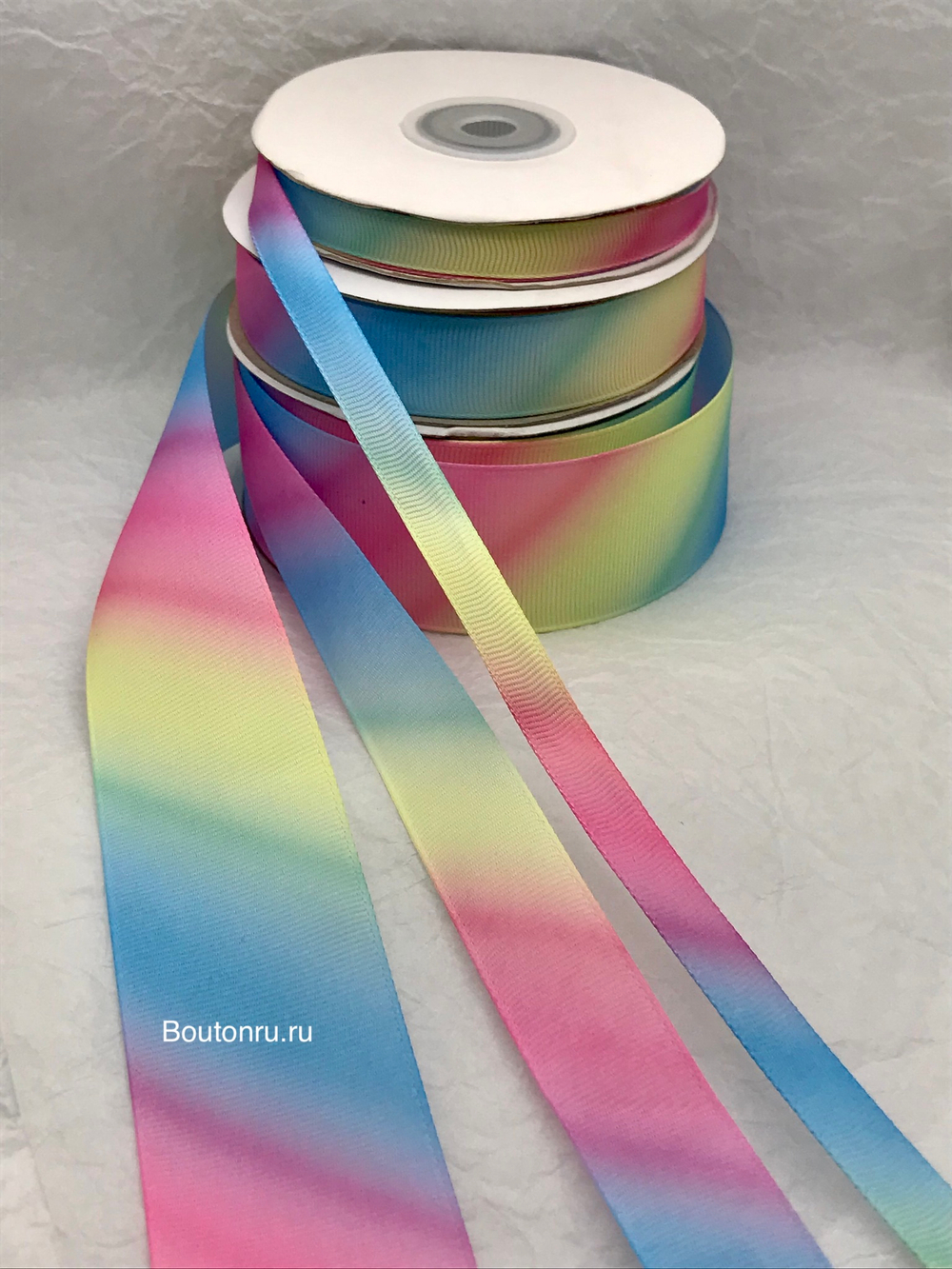 Репсовая лента разноцветная