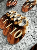 Номерки для гардероба акрил 4х7 см