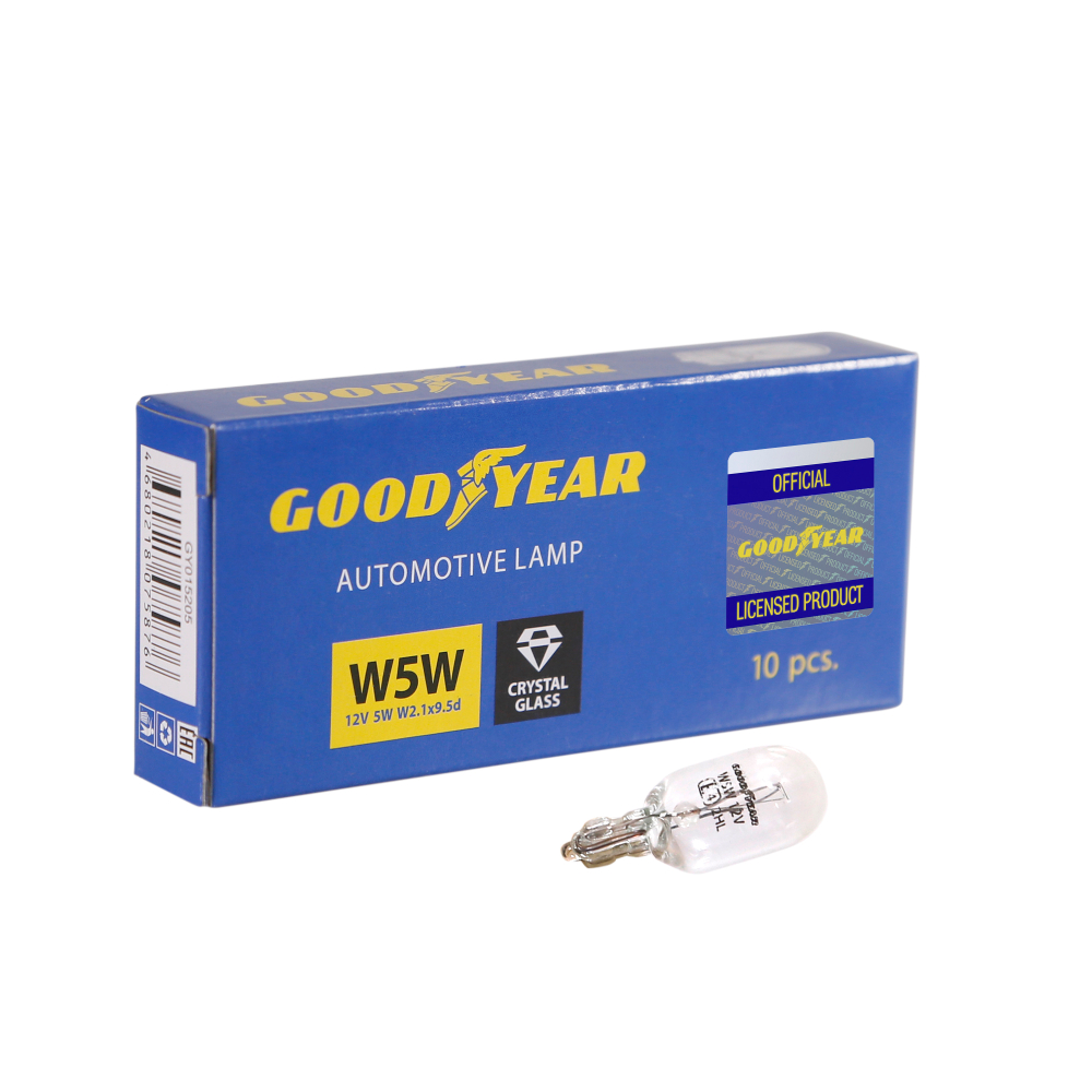 Автолампа 12V W5W б/цок. Goodyear